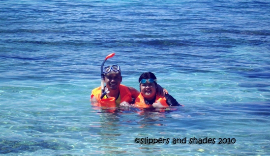 Froi and Marie enjoyed snorkeling 