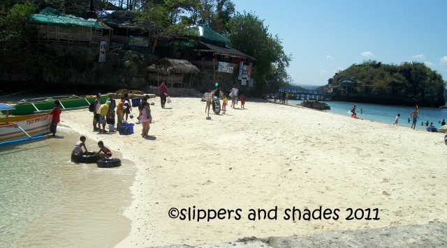 The sandbar at Quezon Island