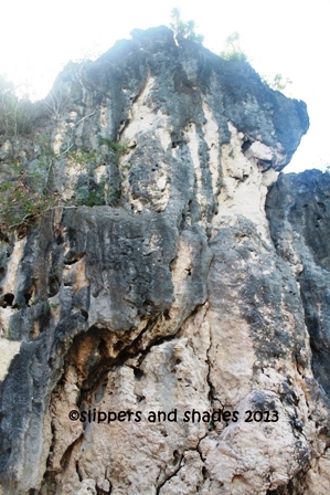 The towering cliff