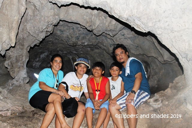 Choy and his family taking rest after the wonderful journey inside the cave