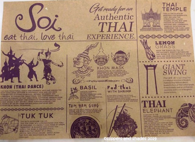 the informative flyer that tells about Thailand